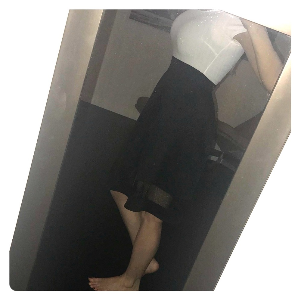NEW Black and white dress with mesh see thru panel